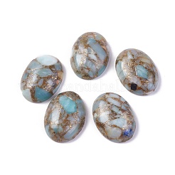 Synthetische Amazonit Cabochons G-L502-18x25mm-09B
