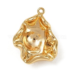 Nuggets Messing Anhänger Cabochon Fassungen für Perle KK-B137-06G