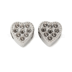 304 Edelstahl-Europäische Perlen-Strass-Fassungen STAS-D307-01A-P