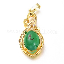 Messing Micro Pave klare Zirkonia offene Rückseite Lünette Anhänger Cabochon Einstellungen ZIRC-I049-09G