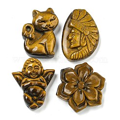 Natürliche Tigerauge geschnitzte Cabochons G-U006-02