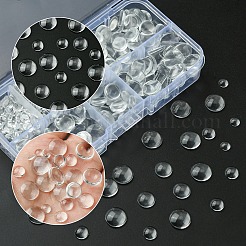 400 Stück transparente Glascabochons GGLA-YW0001-15