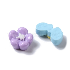 Herz-/Bär-/Blumen-Cartoon-Deko-Cabochons aus undurchsichtigem Harz CRES-P031-D