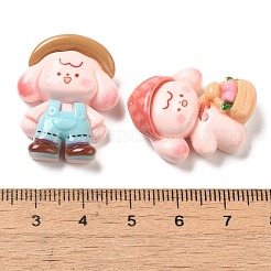 Cartoon-Deko-Cabochons aus undurchsichtigem Harz RESI-R448-06