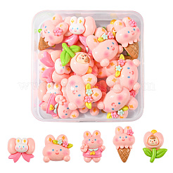 20 Stück 5 Stile Thanksgiving Day Thema Cartoon undurchsichtige Harz-Cabochons RESI-FS0001-51