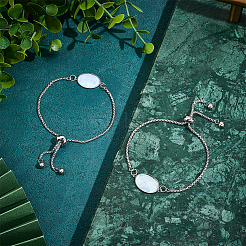 DIY Blanko-Set für ovale Kuppelgliederarmbänder DIY-UN0005-30