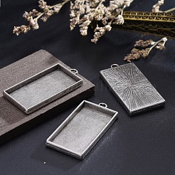 Aluminium-Anhänger Fassungen für Cabochons PALLOY-A13370-TAS-NR