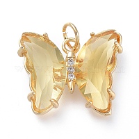 Кулон из латуни с прозрачным кубическим цирконием&nbsp;ZIRC-P079-B02-02