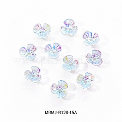 Galvanisierte 3-blättrige Blumenharz-Cabochons MRMJ-R128-15A