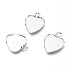 Anlaufgeschützte Cabochon-Fassungen für Anhänger aus Edelstahl 304 für Modeschmuck X-STAS-M283-01P-A