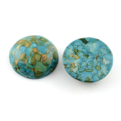 Kuppel synthetische türkisfarbene Cabochons TURQ-R021D-8mm-02