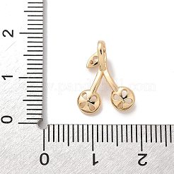 Cabochon-Anhänger mit Mikropavé aus Messing mit klaren Zirkonia-Anhängern KK-A244-07G