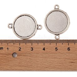 Tibetischen Stil Zinklegierung ovalen Anhänger Cabochons Fassungen X-TIBE-M022-09AS