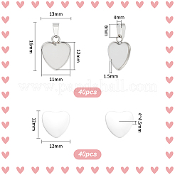 DIY Rohling Herz Anhänger Bastelset DIY-UN0005-51