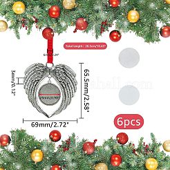 6 Stück Legierungs-Anhänger-Cabochon-Fassungen HJEW-FH0001-23