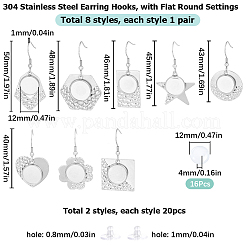 DIY Rohling-Set für gewölbte Ohrringe DIY-SC0021-80