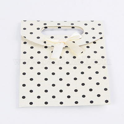 День Святого Валентина пакеты полька печати крафт-бумага-носитель / подарочные пакеты с бантом BP023-11-1