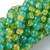 Стеклянные бусины кракле&nbsp;X-CCG-Q002-8mm-07