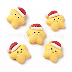 Undurchsichtige Cabochons aus weihnachtlichem Harz RESI-G039-03