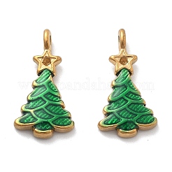 Ionenbeschichtung (IP) 304 Edelstahl Emaille Anhänger Strass Fassung STAS-R138-03G