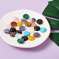 24 Stück Cabochons aus natürlichen und synthetischen Edelsteinen im 12-Stil G-FW0001-05