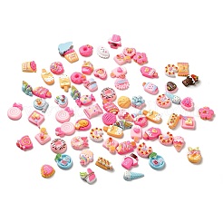 Cartoon-Snack-Cabochons aus undurchsichtigem Harz RESI-K019-47