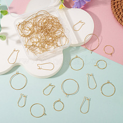 80 шт. 5 стиля фурнитуры для серег-колец из хирургической нержавеющей стали 316&nbsp;STAS-TA0005-45