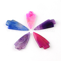 Arrow Kopf natürliche Achat Cabochon gefärbt G-R270-69