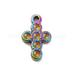 Ionenplattierung (IP) 304 Edelstahl Anhänger Strass-Einstellungen STAS-F282-09MC