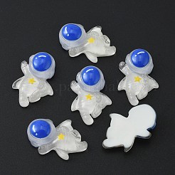 Cabochons aus durchscheinendem Harz mit Weltraummotiven RESI-WH0021-50D