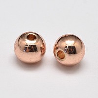 Стойка покрытие латунные круглые распорные бусины&nbsp;KK-I601-3mm-RG-RS