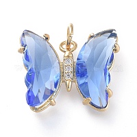 Кулон из латуни с прозрачным кубическим цирконием&nbsp;ZIRC-P079-B02-08