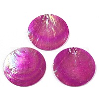 Подвески из натуральной ракушки капиз&nbsp;SSHEL-Z002-01E
