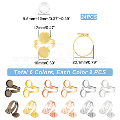 DIY-Set zur Herstellung von Fingerringen mit blanker Kuppel DIY-UN0004-12B