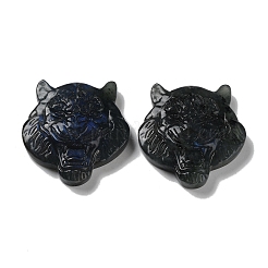 Natürliche Labradorit-Cabochons mit Gravur G-C097-01C