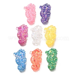 Transparente Harz-Cabochons mit Meeresorganismen RESI-H035-05B