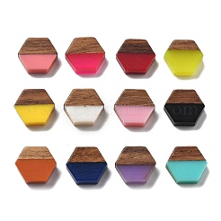 Cabochons aus Harz und Walnuss CRES-R460-01
