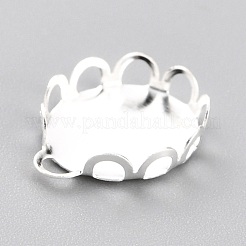 Cabochon-Fassungen für Charms aus Edelstahl 304 STAS-Y001-11S