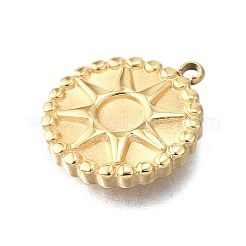 Cabochon-Fassungen für Anhänger aus Edelstahl 304 STAS-H233-22G