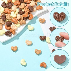Undurchsichtige Decoden-Cabochons aus Kunstharzimitat für Lebensmittel RESI-CJC0023-11