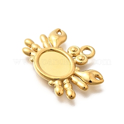 Cabochon-Fassungen für Anhänger aus Edelstahl 304 STAS-E545-04F-G