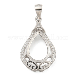 925 Sterling Silber Anhänger Fassungen STER-B005-14P