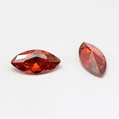 Zirkonia zeigte zurück Cabochons ZIRC-M003-10x5mm-002