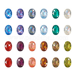120 Stück 12 Farben transparente Strass-Cabochons mit spitzer Rückseite aus Kunstharz KY-CW0001-01