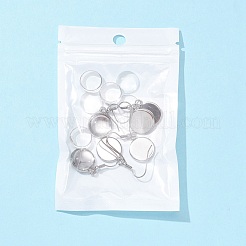 Bausatz für flache runde Ohrhänger zum Selbermachen DIY-FS0002-80