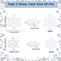 80 Stück 4 Stile Weihnachtsmotiv Harz Cabochons RESI-SC0003-42
