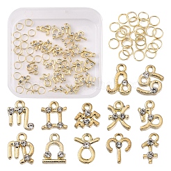 24 stücke 12 stile legierung kristall strass cabochons MRMJ-YW0002-006