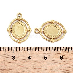 Cabochon-Fassungen für Anhänger aus Edelstahl 304 STAS-P364-07G