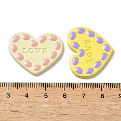 Valentinstag-Cabochons aus undurchsichtigem Harz RESI-F050-11