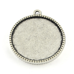 Tibetischer Stil Legierung Anhänger Fassungen TIBEP-Q045-069A-AS-RS